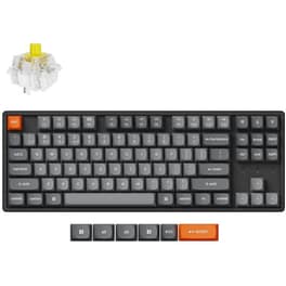Keychron K8 Max (k8m-j4) Gaming Μηχανικό Ενσύρματο/Ασύρματο Bluetooth Πληκτρολόγιο με Hot-swappable διακόπτες  και RGB φωτισμό Μαύρο (US)