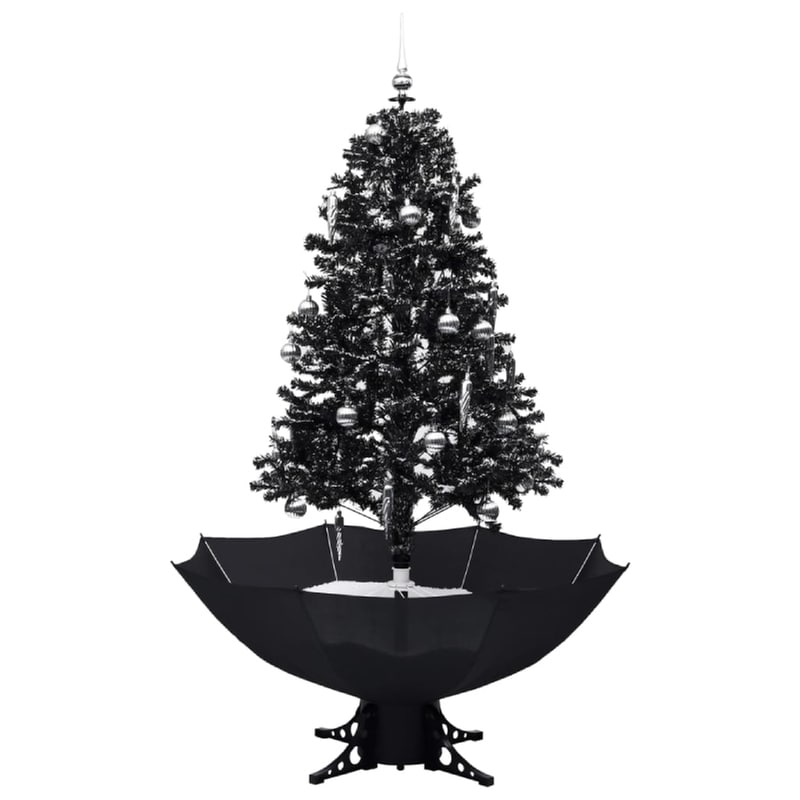 VIDAXL Χριστουγεννιάτικο Δέντρο VidaXL Χιονισμένο με Βάση 1.70m - Μαύρο