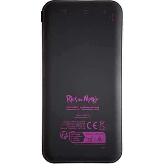 Powerbank Lazerbuilt Rick & Morty 10.000mAh - Black image 1