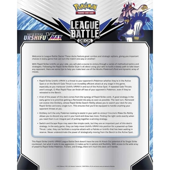 Pokémon TCG: Rapid Strike Urshifu VMAX League Battle Deck (Pokemon USA) image 7
