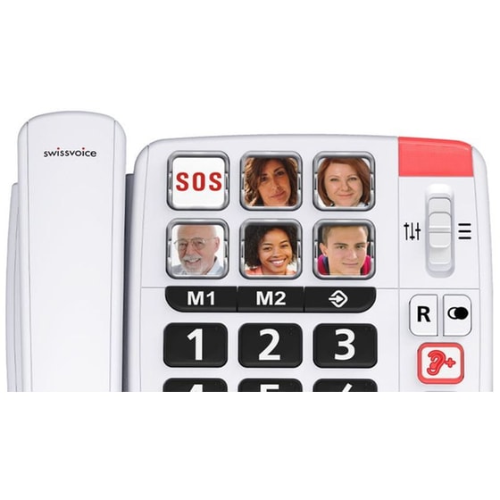 Ενσυρματο Τηλέφωνο Swissvoice XTRA 110U για ηλικιωμένους - Λευκό image 2