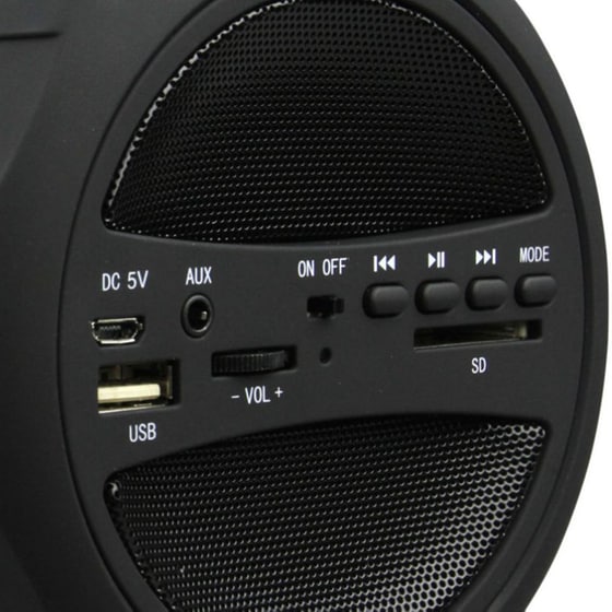 Akai ABTS-11B Φορητό ηχείο Bluetooth με ραδιόφωνο USB/Aux-In και κάρτα SD 10 W - Μαύρο image 1