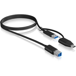 Καλώδιο δεδομένων Icy Box USB-B σε USB-A 1m - Μαύρο