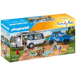 PLAYMOBIL® Family Fun Οικογενειακές Διακοπές με Ρυμουλκούμενο Τροχόσπιτο (71423)