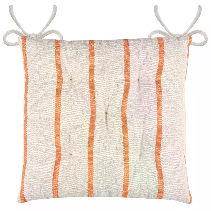 SPITISHOP Μαξιλάρι Καρέκλας Spitishop Cu1811006gal 40x40cm - Εκρού/Πορτοκαλί