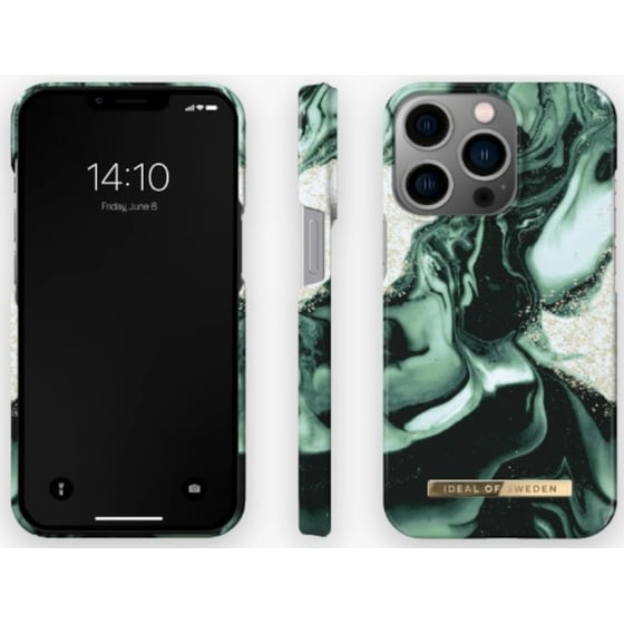 Θήκη Apple iPhone 14 Pro Max - iDeal of Sweden Fashion - Golden Olive Marble image 1