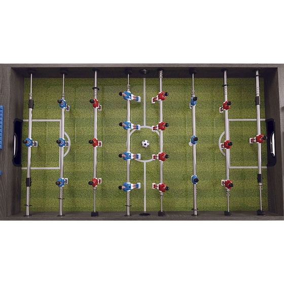 Ποδοσφαιράκι Garlando F-2 Ξύλινο 121x98.5x79-81cm με Τηλεσκοπικές Ράβδους - Γκρι image 1