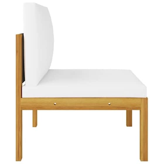 Vidaxl Σαλόνι Κήπου 9 Τεμαχίων Μασίφ Ξύλο Ακακίας Με Κρεμ Μαξιλάρια image 5