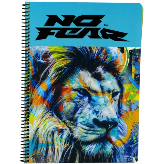 Τετράδιο Σπιράλ No Fear A4 2 Θεμάτων Fluo Lion-Gradient Blue (1 Τεμάχιο) image 0