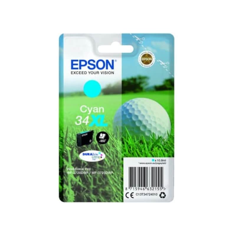 Epson 34XL Κυανό Μελάνι Εκτυπωτή C13T34724010