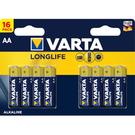 Varta Αλκαλικές Μπαταρίες  AA 1.5V 16τμχ image 0