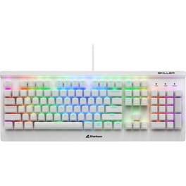 Sharkoon Skiller SGK3 Gaming Μηχανικό Ενσύρματο Πληκτρολόγιο με RGB φωτισμό Λευκό (US)