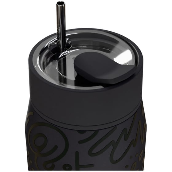 Μπουκάλι Θερμός Estia Lens Save The Aegean Noir Echo με Καλαμάκι 360 ml image 2