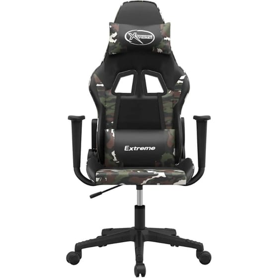 Καρέκλα Gaming VIDAXL 3143698 με Ρυθμιζόμενα Μπράτσα από Τεχνητό Δέρμα - Μαύρη image 1