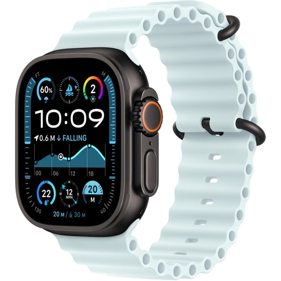 Λουράκι Apple Ocean Band για Apple Watch Ultra 2 49mm - Ice Blue/Black image 1
