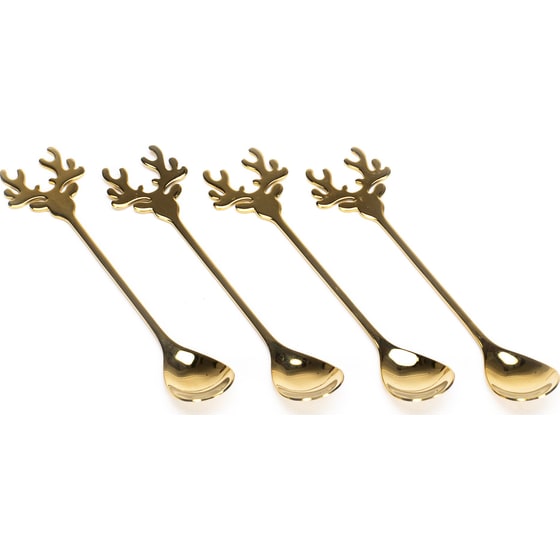 Tri-Coastal Design Κουτάλια Reindeer Xmas - 4 Τμχ image 3
