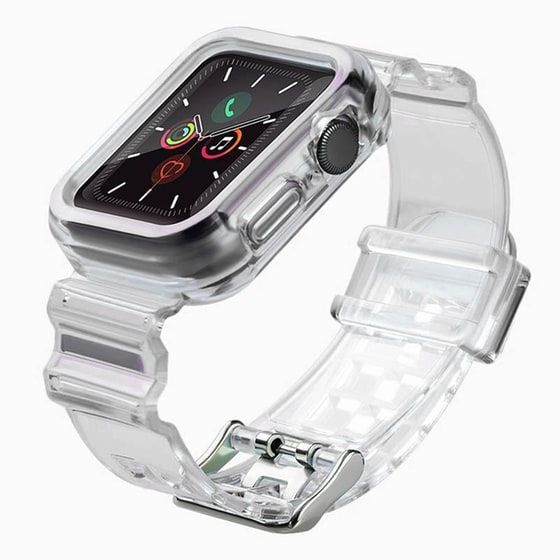 Λουράκι + Θήκη Hurtel Light Set Case για Apple Watch 44mm - Clear image 0