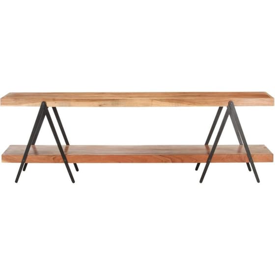 Έπιπλο Τηλεόρασης VidaXL από Ξύλο 160x40x50cm - Καφέ/Μαύρο image 2