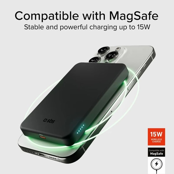 Powerbank SBS Magnetic 5.000mAh Slim - Black image 4