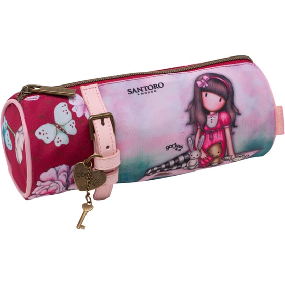 Κασετίνα Βαρελάκι Graffiti Santoro Gorjuss Fuchsia Μονή image 0