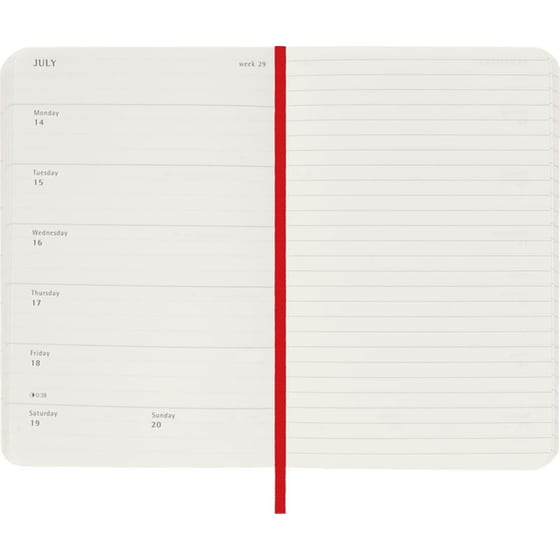 Ημερολόγιο Εβδομαδιαίο Moleskine 2025 12M Pocket Red Soft image 3