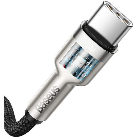 Καλώδιο δεδομένων Baseus Catjk-c01 Usb to Usb-C 5A 100W 1m - Μπεζ image 2