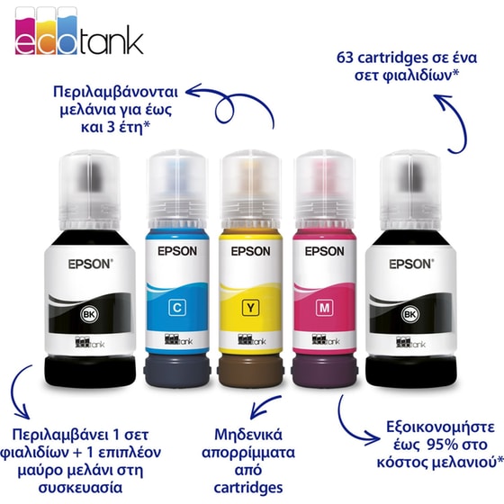 Epson EcoTank L6390 Εγχρωμο Πολυμηχάνημα Inkjet Α4 με W-Fi image 2