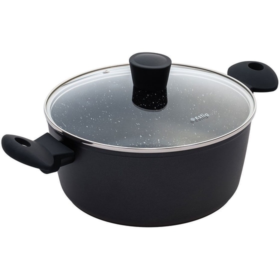 ESTIA 01-6136 Κατσαρόλα Βαθιά 24 cm Μαύρο image 1