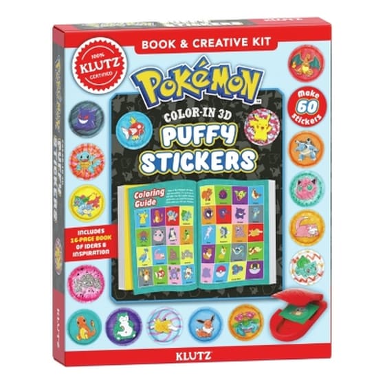 Pokemon Color-In 3D Puffy Stickers image 0
