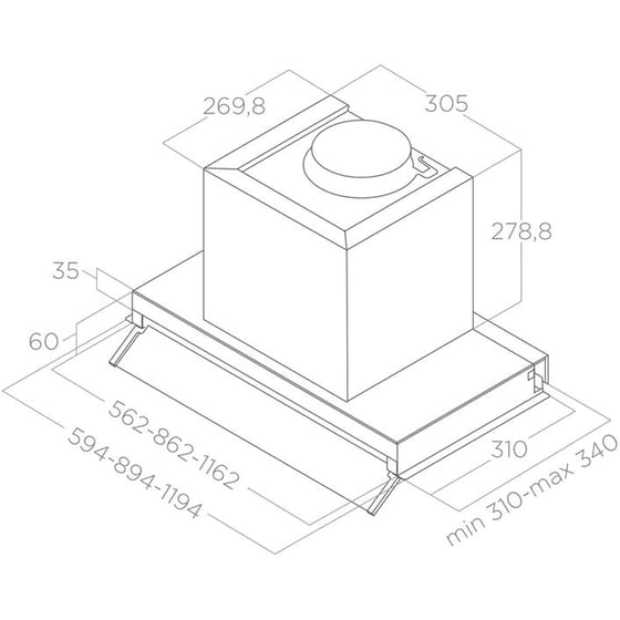 ELICA BOXIN LX/BL MAT/A/90 90 cm Μαύρο Απορροφητήρας Μηχανισμός Απορρόφησης image 4