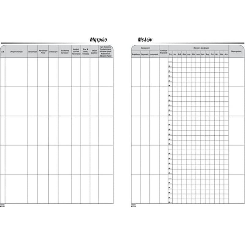 Logigraf Μητρωο Μελων25χ35 50φ.