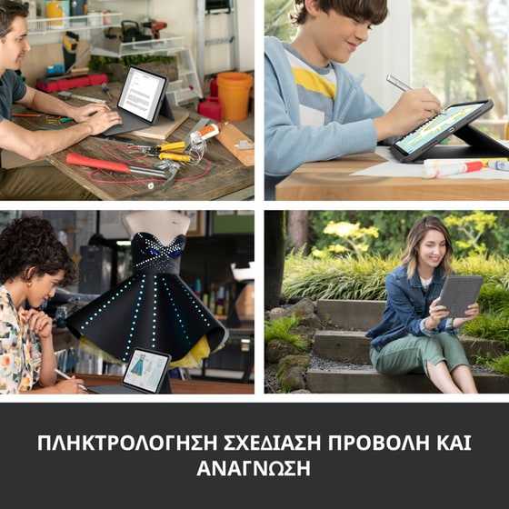 Logitech Rugged Folio Πληκτρολόγιο για iPad 10.9" 10th Gen - Γραφίτης image 3