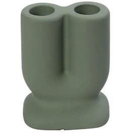 Κηροπήγιο 2 Θέσεων Espiel Kla303k4 Κεραμικό 8x6x10.5cm - Πράσινο