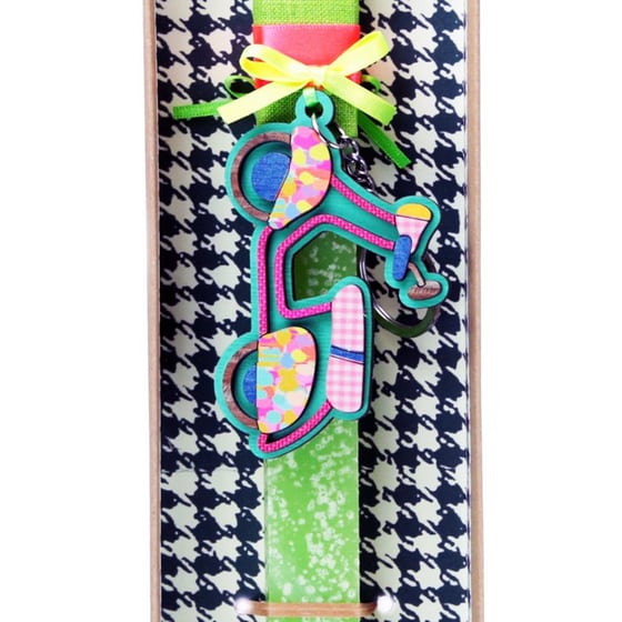 Λαμπάδα SYNCHRONIA 30 εκ. Μπρελόκ Σκούτερ - Λαχανί image 1