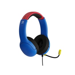 Gaming Headset PDP Airlite Mario Wired Nintendo Switch - Blue/Red