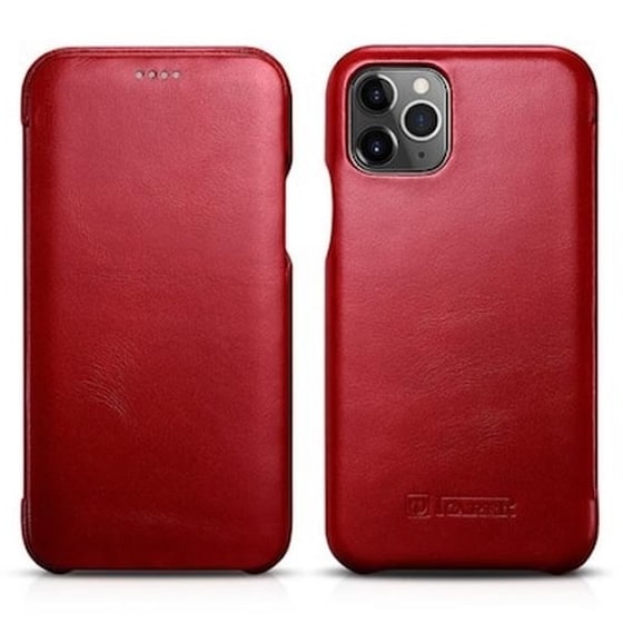 Θήκη Apple iPhone 11 Pro Max - Icarer Curved Edge Vintage Series - Red image 0