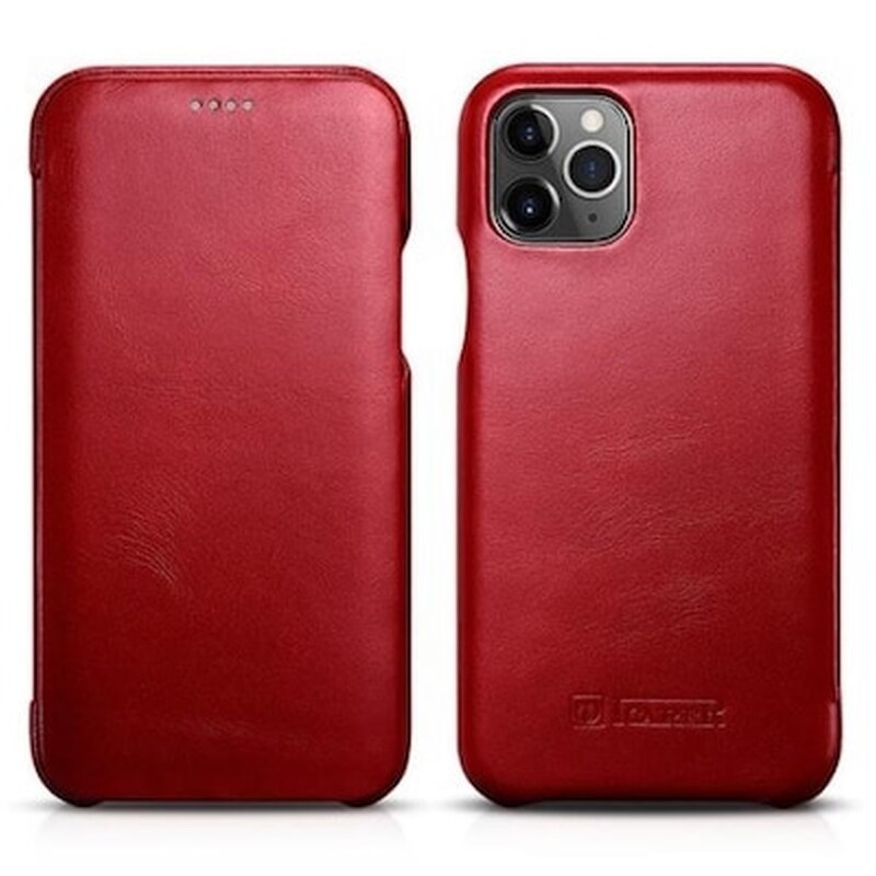 ICARER Θήκη Apple iPhone 11 Pro Max - Icarer Curved Edge Vintage Series - Red