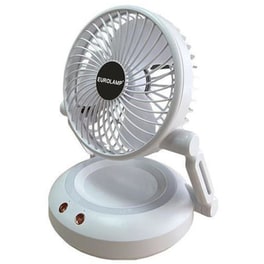 EUROLAMP 300-20512 Ανεμιστήρας Επιτραπέζιος/τοίχου Με Φως Led Usb 3W Λευκό