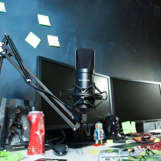 Auna Pro HK-MIC-900B Πυκνωτικό USB Μικρόφωνο - Μαύρο image 5