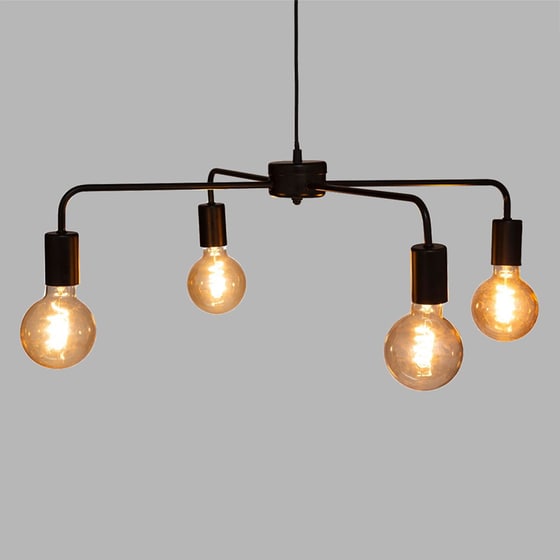 Φωτιστικό Οροφής Πολύφωτο Spitishop A-s Keli 173264b Μεταλλικό - Μαύρο image 1