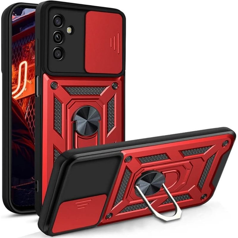 BODYCELL Θήκη Samsung Galaxy A05s - Bodycell Armor Slide Ring Holder - Red