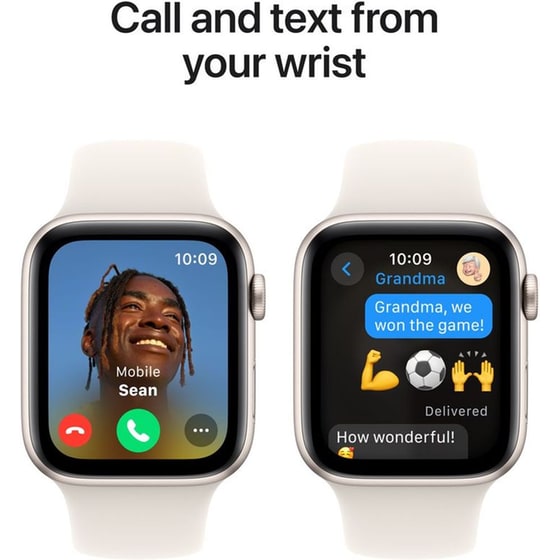 Apple Watch SE GPS 44mm - Starlight Aluminium Case with Starlight Sport Band - S/M image 3