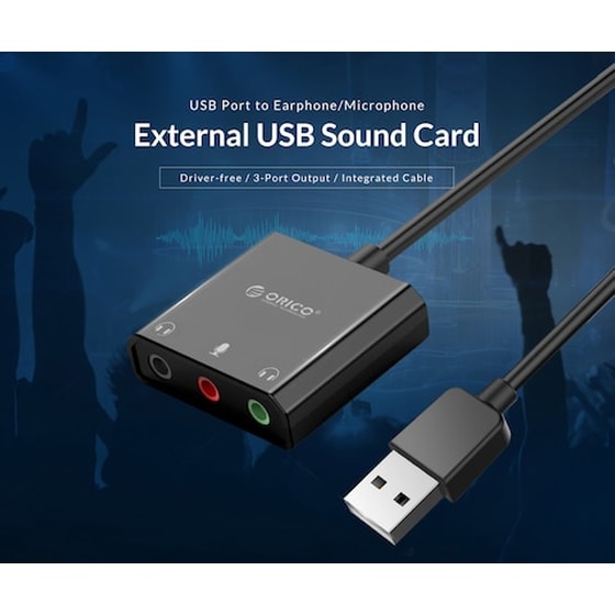Κάρτα Ήχου Orico SKT3 USB 2.0, 3x 3.5mm - Μαύρο image 2