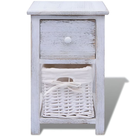 Κομοδίνο Vidaxl Ξύλινο 28x31x45 cm - Λευκό image 1