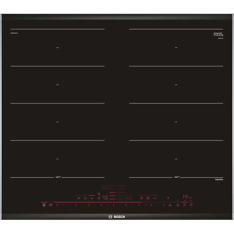 BOSCH PXX675DV1E 60 cm Μαύρο Εστία Επαγωγική Αυτόνομη