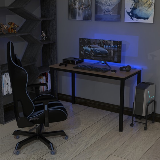 Γραφείο Μελέτης Eureka Ergonomic από Μοριοσανίδα 108.2x68cm - Καφέ image 13