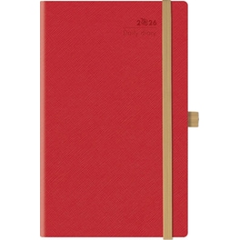 Ημερολόγιο Ημερήσιο 2026 Θεοφύλακτος 12M Saffiano Κόκκινο