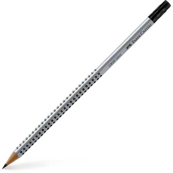 Μολύβι Faber Castell Grip B με Γόμα Γκρι image 0
