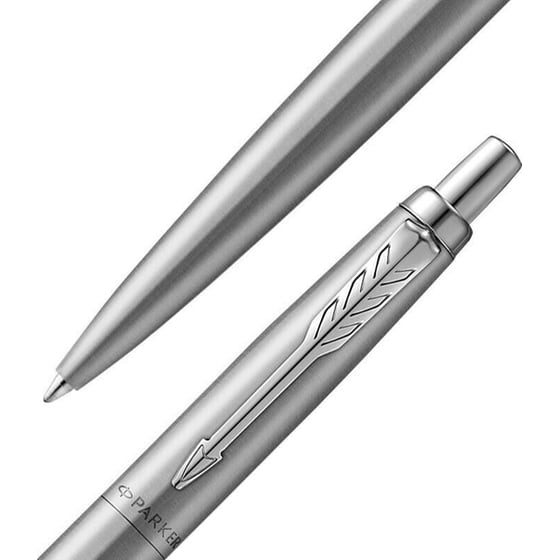 Στυλό Διαρκείας Parker Jotter XL Monochrome Stainless Steel Medium 1.0 mm σε Κουτί Μπλε image 5