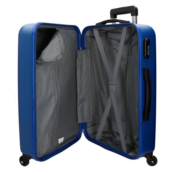 Βαλίτσα Μεγάλη Roll Road Flex από Abs Blue 75x52x28cm Μπλε image 4